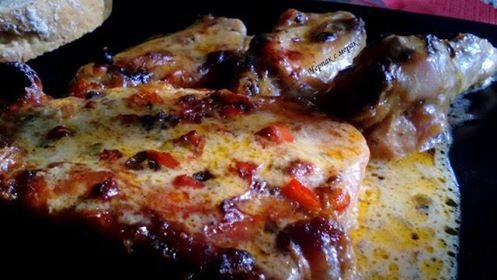 Вкусни свински пържоли с мед , мента и сметана- рецепта на Здравка Зиче